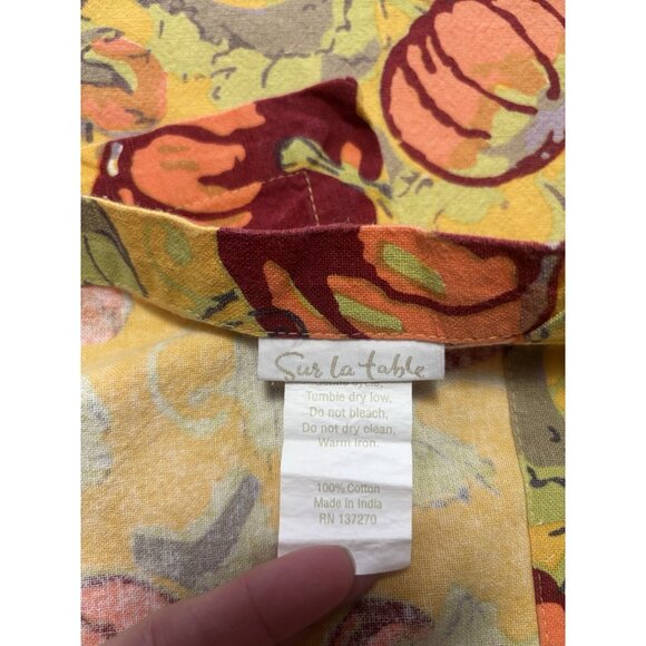 Sur La Table Autumn Pumpkin Botanical Harvest Colorful, Napkins, Set of 4 - Picture 7 of 9